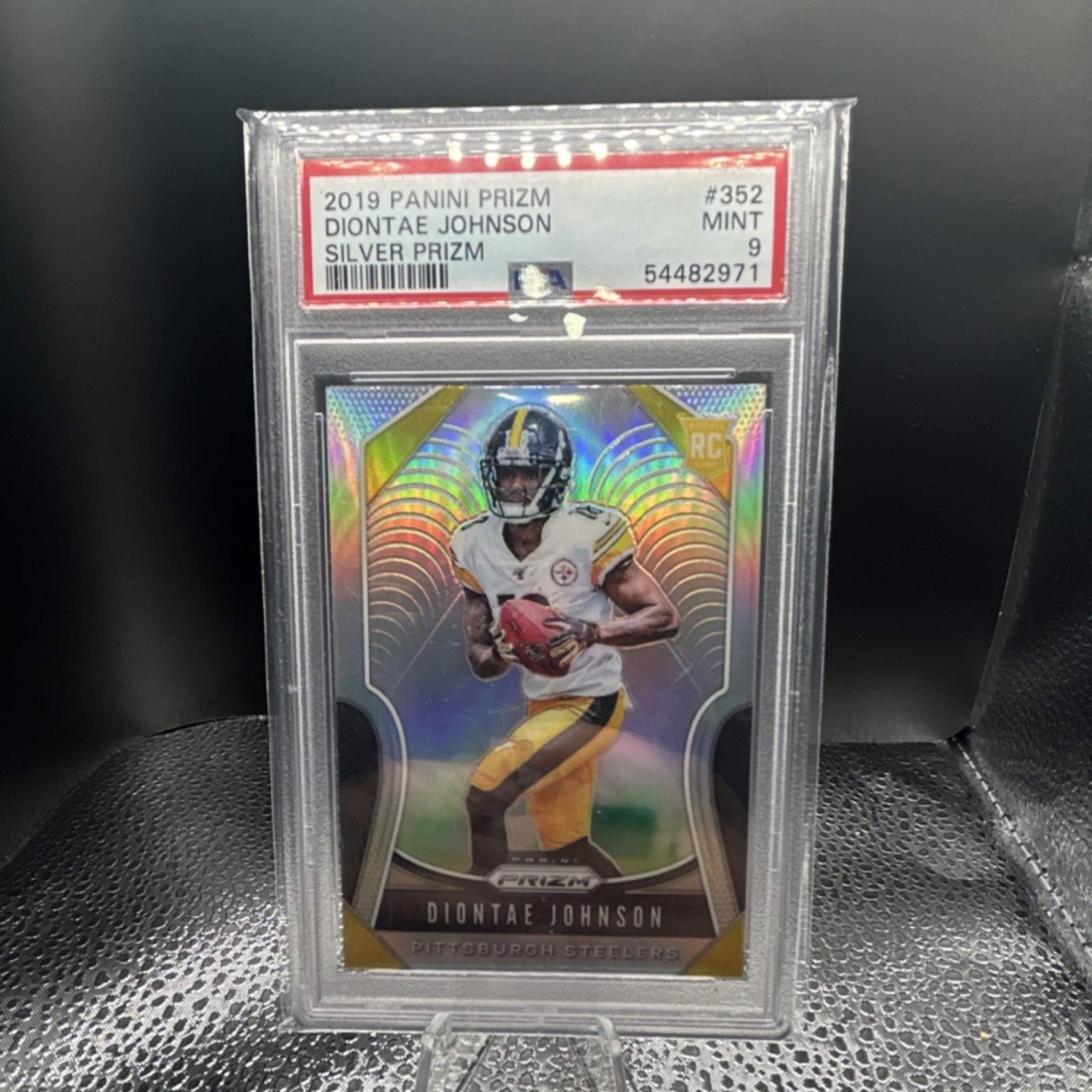 2019 Panini Prizm Diontae Johnson #352 Silver Prizm Rookie PSA 9 Steelers