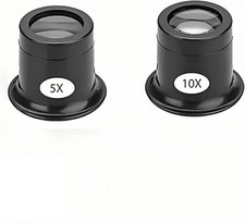 2PCS Professional Jewelers Loupe 5X 10XJewellery Magnifying Glass Watch Diamond