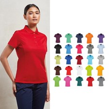 Premier Women's Coolchecker Pique Polo (PR616) - Plain Collared Casual T-Shirt