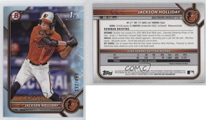 2022 Bowman Draft Sky Blue /499 Jackson Holliday #BD-168