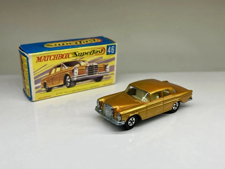 Lesney Matchbox Superfast No. 46 Mercedes 300 SE Coupe with Original Box CLEAN - Image 2 of 4