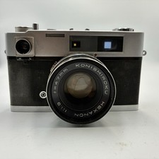 Konica Auto S 35mm Rangefinder Film Camera w/Hexanon 47mm f/1.9 Untested