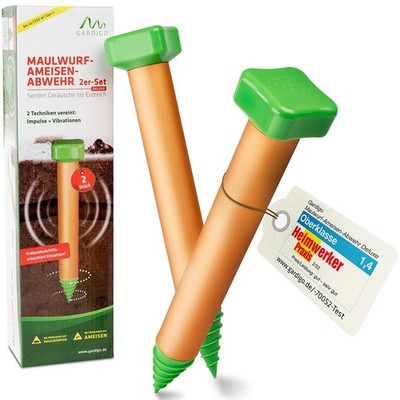 Maulwurfabwehr 2x Gardigo Ameisenabwehr Maulwurfschutz Maulwurfvertreiber Garten