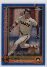 2025 Topps Chrome Logofractor Edition Blue Refractor /150 Mike Yastrzemski 1a4q
