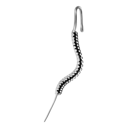 1pair Niche Snake-shaped Earrings Advanced Ear Hook Novel Ear Bone Punk Earrings - Picture 18 of 21