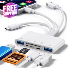 Lector de tarjetas de memoria 5 en 1 adaptador USB OTG y lector de tarjetas SD