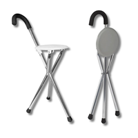 Gehstock Mit SitzfläChe / Leichter Sitzstock Aus Aluminium Bis 136 Kg Belastbar