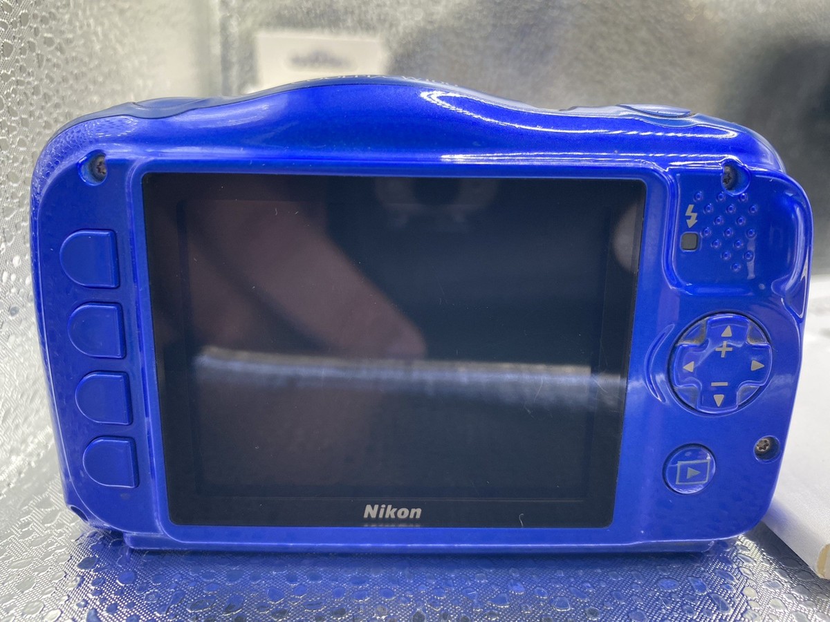 Nikon Coolpix W100 Camera 13.2MP 3x Opt Zoom BLUE Waterproof 33Ft