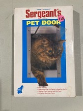 NEW OPEN BOX VTG Sergeants Pet Door Small Hardware Template Door Frame STURDY