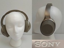 Sony ANC Bluetooth Over-Ear Headphones Beige WH-1000XM2 Tested Working J5068