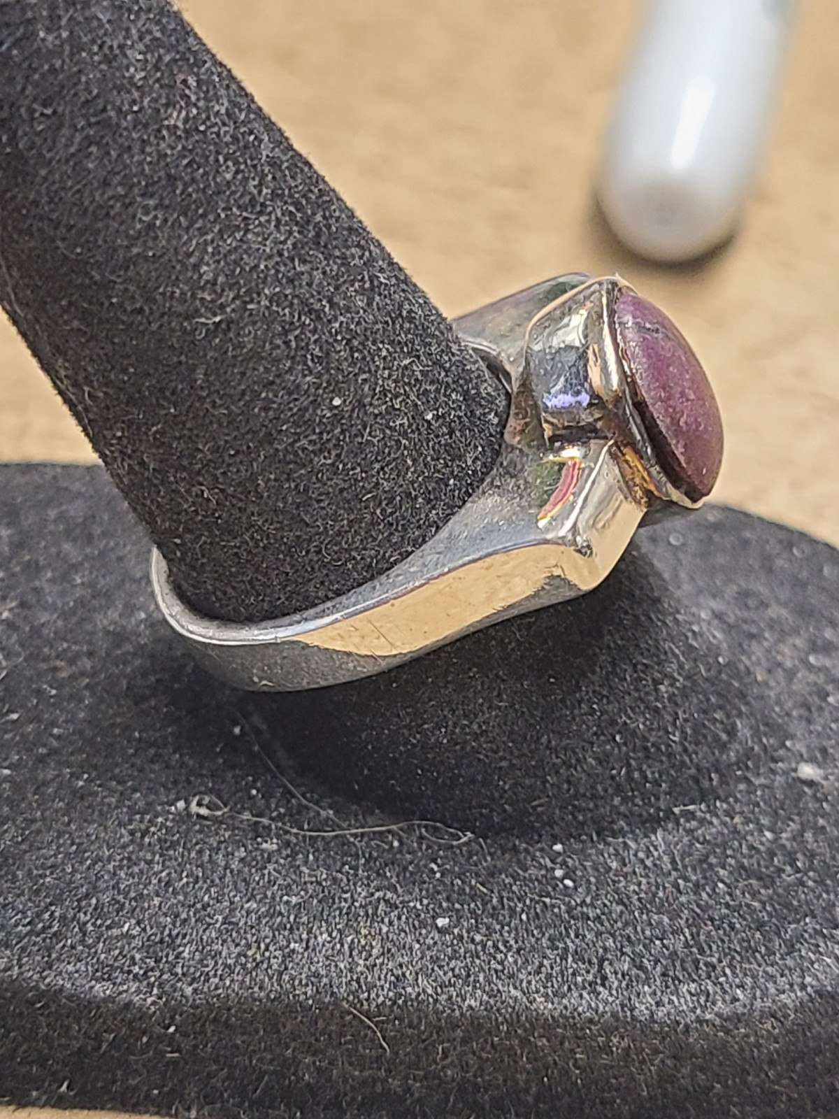 Sterling Silver Ruby Ring Size 7 - image 2