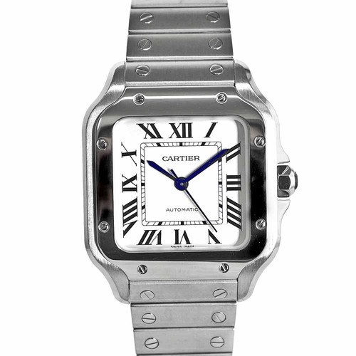 CARTIER Santos De Cartier Mm WSSA0029 White Men's Used Watch #61012