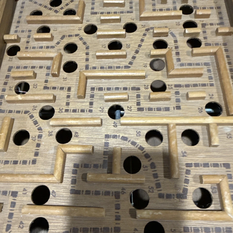 Vintage Wood Labyrinth Maze Game by Cardinal w/Custom Refurbish, No Ball. No Box - Image 4 of 4