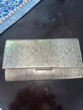 Gold Bronze Shimmery Sparkly Clutch Crossbody Lined Pocket Prom Formal Prom
