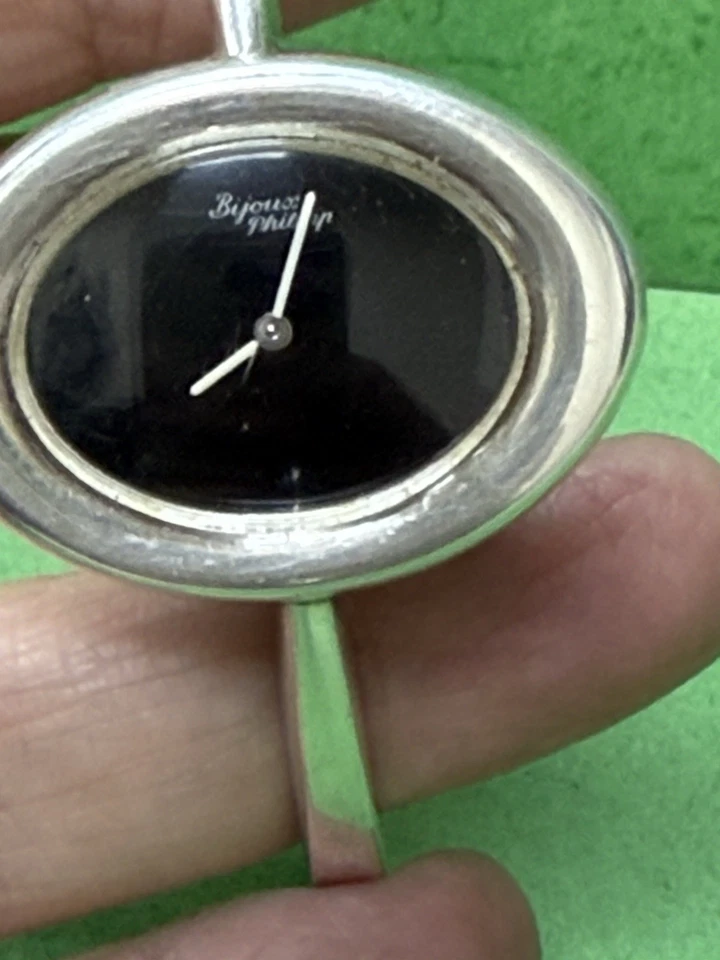 RELOJ R6 Pulsera Vintage Raro Plata Esterlina 800 Bijoux Philip Lady Cuerda Manual Foto 4 de 4