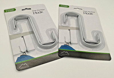 Spectrum 2 lot 2-Pack Over The Door Hook Vinyl Coated Steel, White (New sealed)