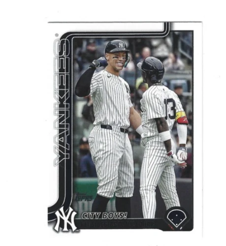 2025 AARON JUDGE JAZZ CHISHOLM  TOPPS UPDATE "CITY BOYS" CARD #US85