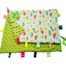 Elephant Security Blanket with Tags Large Size Super Large, Green - 