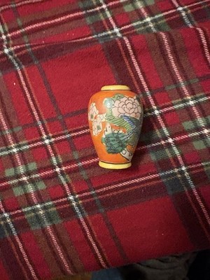 Vintage Japanese Satsuma Style Case With Bird And Floral Design