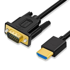 HDMI to VGA Cable, Gold-Plated HDMI to VGA Cable (Male to Male) 1080P Compati...