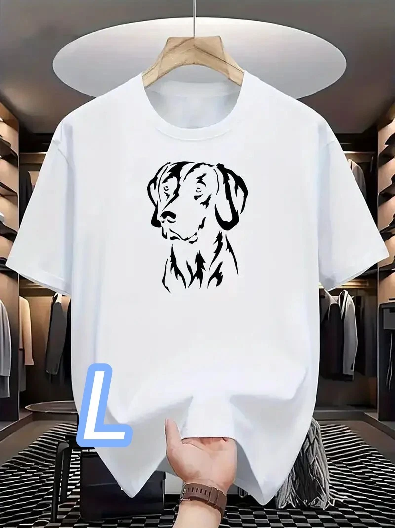 Quick dry dry T white L size Handsome dog breathable dry plus size A step up for