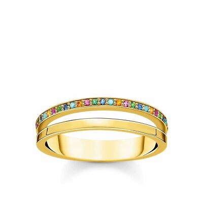 925 Sterling Thomas Sabo Multicoloured Ring Thomas Sabo Women's