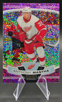 2020 Anthony Mantha /399 O Pee-Chee Platinum Violet Pixels #28 | Red Wings NHL