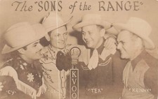 Real Photo Postcard KVOO Radion The Sons of the Range Country Singers, Tulsa, OK