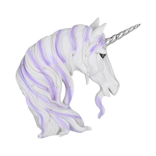 Jewelled Magnificence Small White Unicorn Bust Ornament 15cm Statue Mystical - Picture 7 of 7