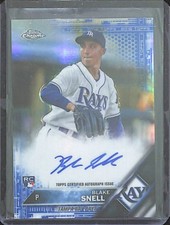 2016 Topps Chrome Blue Refractor Rookie Autograph RA-BS Blake Snell No 38 of 150