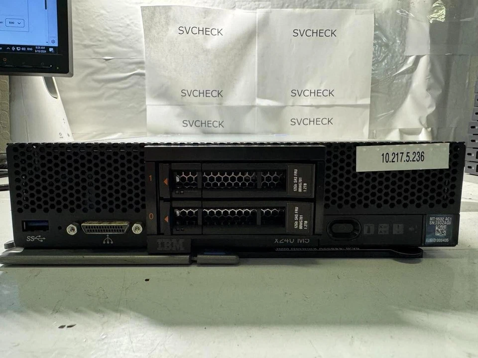 IBM 9532-AC1 FLEX X240 96GB DDR4 RAM 2 Xeon E5 V3 CPU M5 Server Blade NO DRIVES - Image 2 of 4