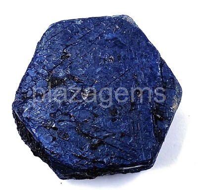 370-380 CT NATURAL BLUE SAPPHIRE CHAKRI ROUGH DYED CERTIFIED  LOOSE GEMS 25N