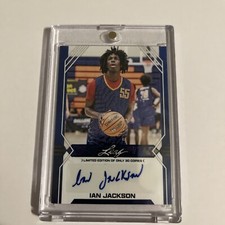 2022-23 Leaf Draft - Base Autographs Gold #BA-IJ1 Ian Jackson (AU, RC)