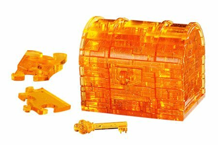 Beverly 3D Crystal Puzzle Treasure Box 50088 Clear Orange 46