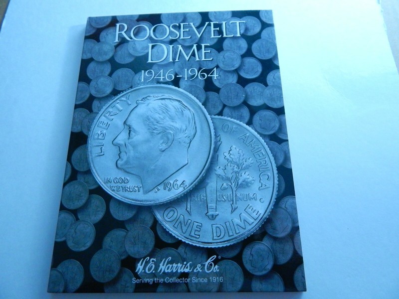 Roosevelt Dimes Number One (1946 - 1964) H E Harris Coin Folder Album, Book