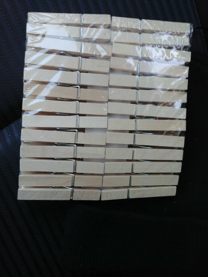 Pinzas para ropa de madera 50 un. Foto 2 de 3