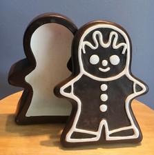 Gingerbread Man Glazed Candy/Trinket/Jewelry Box-6"h x5"x 2"