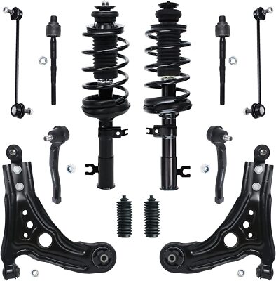 12pc Front Struts Lower Control Arm Sway Bars Tie Rod for Chevrolet Aveo G3 Wave