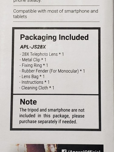 Apexel 28X Telephoto Smartphone lens APL-JS28X HD Image Far View Open Box - 第 5/12 張圖片