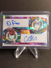 Devon Achane / Cam Smith 2023 Leaf Vivid Football Colorful Combos AUTO  /6