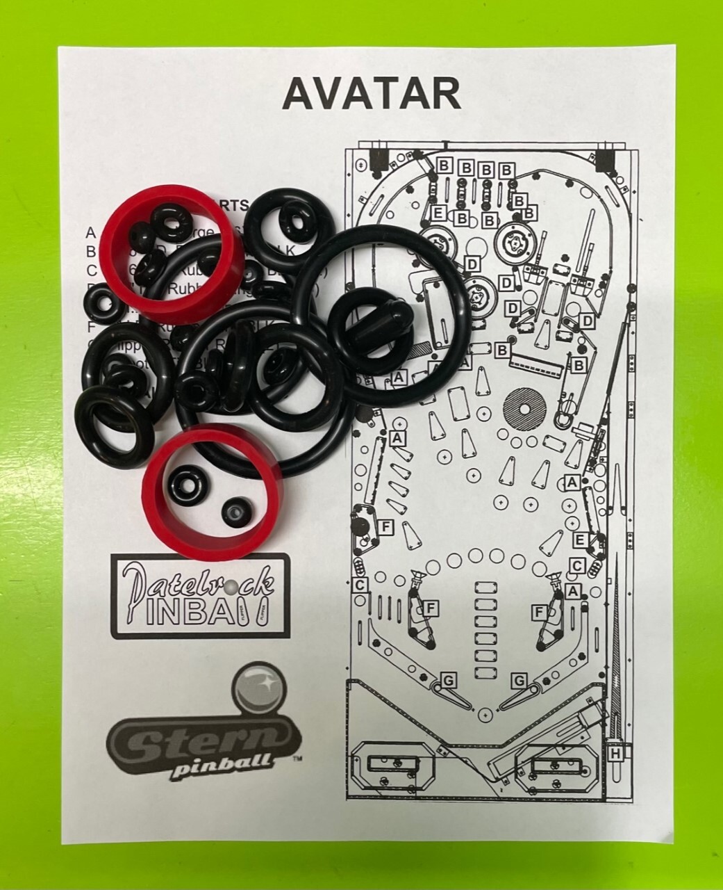 Stern Avatar pinball SILICONE / RUBBER ring kit eBay