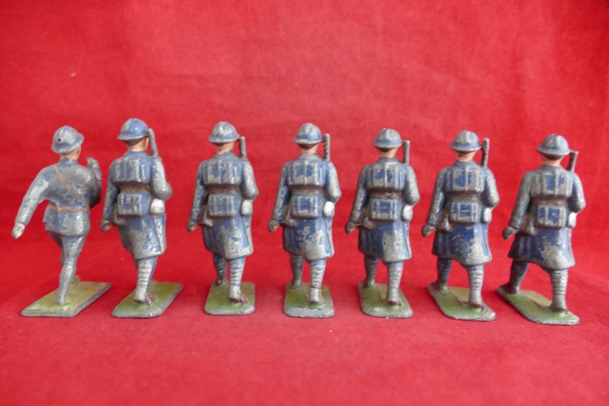 Lot De 5 Soldats En Plomb – Premier Empire, Défilé, Bon état