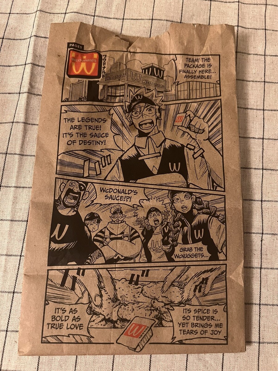 WcDonald's McDonald's Savory Chili McNuggets Sauce Cup Manga Bag