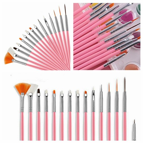 Watercolour Painting Craft Art Pink Artist Paint Brushes Set Acrylic Oil 15 pcs - Picture 6 of 6