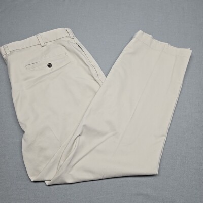 Brooks Brother Advantage Clark  Pants Mens 40x30 Light Color Small Stain On Leg
