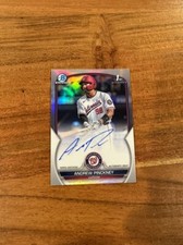 Andrew Pinckney 2023 1st Bowman Chrome Refractor /499 Auto NRMT+ Rookie RC Nats!