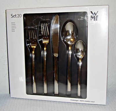 【NEW】WMF AMERICA MIAMI 20-PC HIGH-GRADE CROMARGAN POLISHED 18/10 SS FLATWARE SET