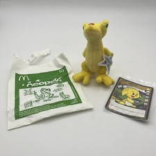 Neopet Mcdonalds Yellow Techo Gecko Plush 4 OG Package Star Tag Tush Tag Card