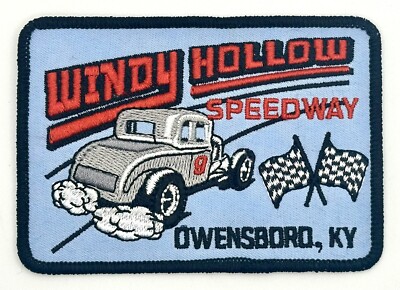 Windy Hollow Speedway Dirt Track Racing Vintage Style Retro Patch Owensboro KY