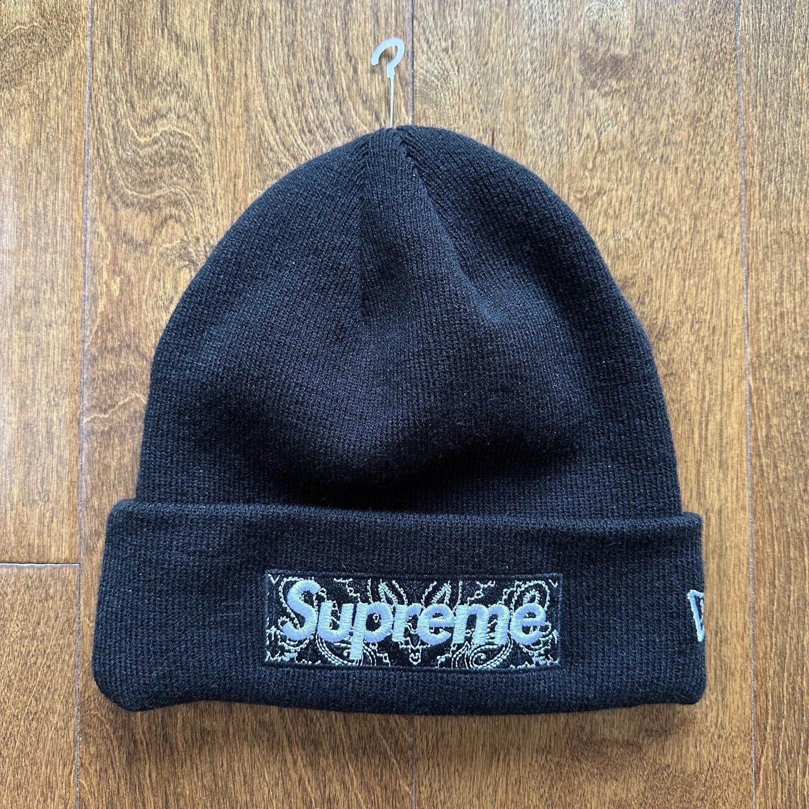 Boîte bandana noire Supreme New Era logo Beanie FW19   LIVRAISON GRATUITE